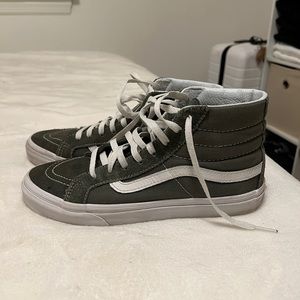 Olive Suede High Top Vans